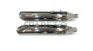 For Royal Enfield Classic 650 Silver Stallion Exhaust Silencer Pair Polished - SPAREZO